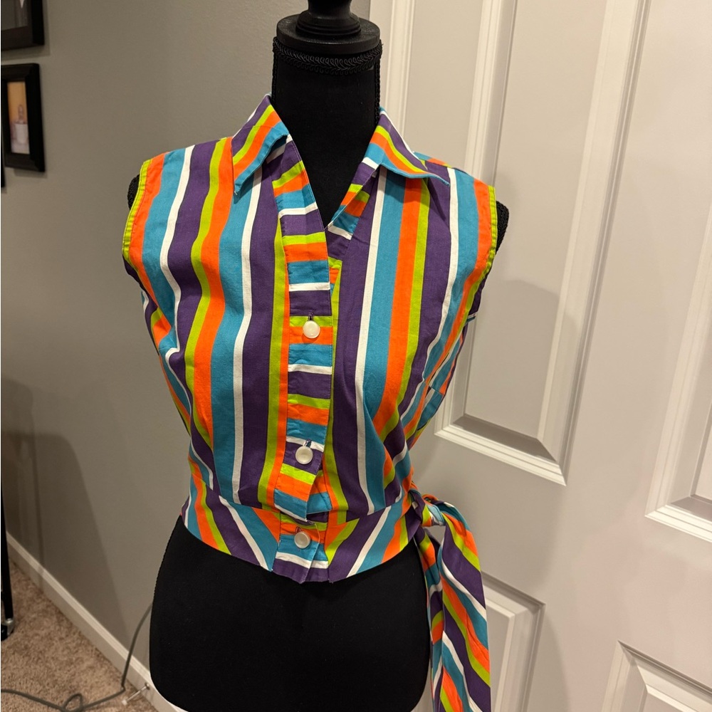 Vintage 1960’s Striped Sleeveless Top